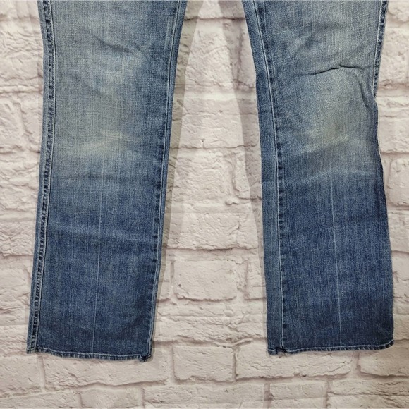 7 For All Mankind Women's Classic Blue Boot Cut Jeans - Picture 4 of 12